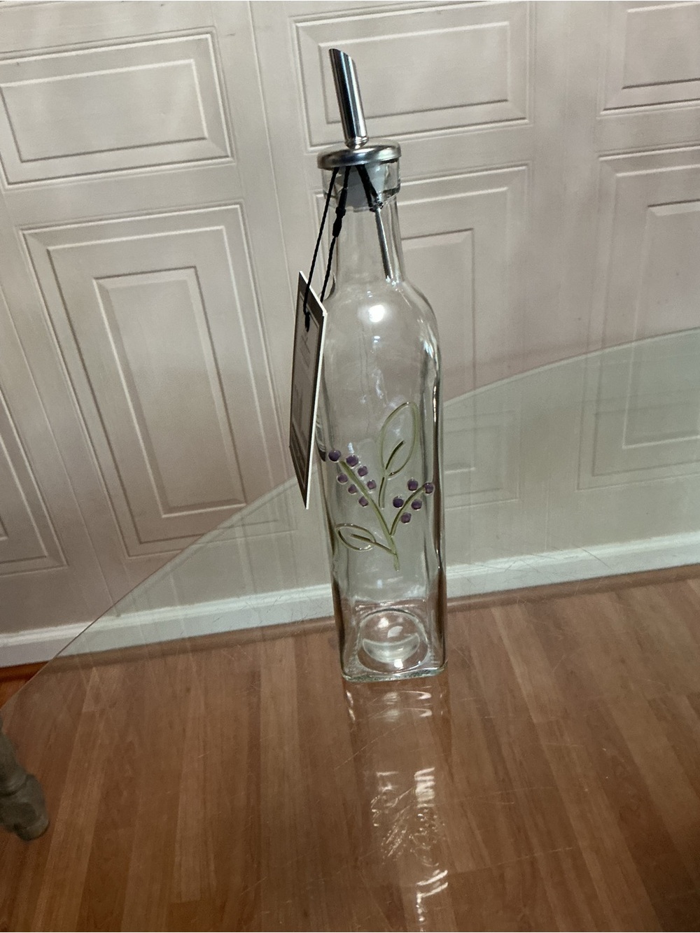 Beautiful Olive Oil Dispenser 16oz. 916M Glass Kitchen Bottle Pourer/ -New